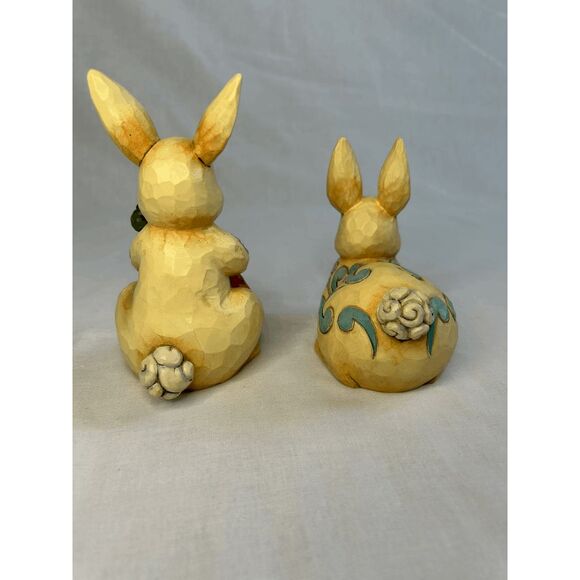 Jim Shore Easter Bunnies Set of Two 2012, 4031211 & 4031212 Great Condition - Picture 2 of 6